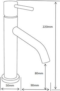 Bateria umywalkowa Mexen Rumba stojąca chrom 2
