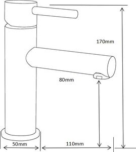 Bateria umywalkowa Mexen Elba stojąca złoty 2