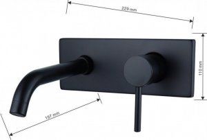 Bateria umywalkowa Mexen Mexen Alma bateria umywalkowa podtynkowa czarna - 75115-70 2