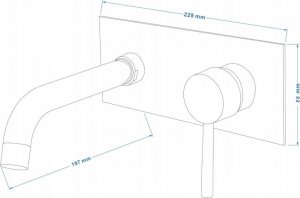 Bateria umywalkowa Mexen Mexen Alma bateria umywalkowa podtynkowa czarna - 75115-70 4