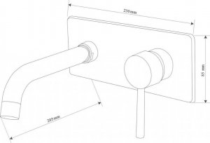 Bateria umywalkowa Mexen Mexen Alma bateria umywalkowa podtynkowa czarna - 75115-70 6