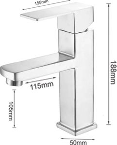 Bateria umywalkowa Mexen Emma stojąca chrom 2