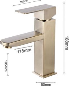 Bateria umywalkowa Mexen Emma stojąca złoty 2