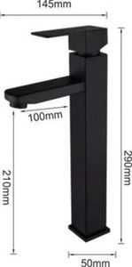 Bateria umywalkowa Mexen Emma stojąca czarny 2