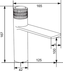 Bateria umywalkowa Mexen Zero Plus stojąca chrom 1