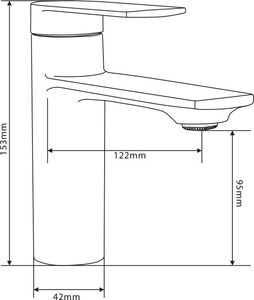 Bateria umywalkowa Mexen Zero stojąca biały 2