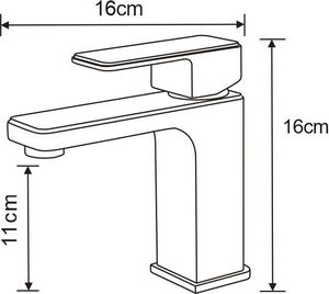 Bateria umywalkowa Mexen Cetus stojąca chrom 2