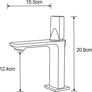 Bateria umywalkowa Mexen Crux stojąca chrom 2