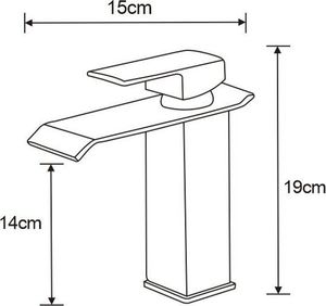 Bateria umywalkowa Mexen Apus stojąca chrom 2