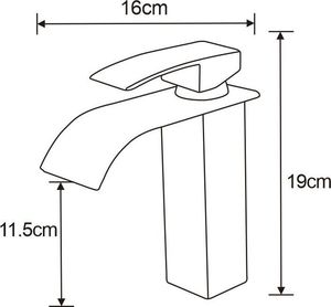Bateria umywalkowa Mexen Aries stojąca chrom 2