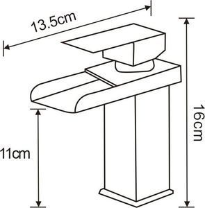 Bateria umywalkowa Mexen Hydra stojąca chrom 2