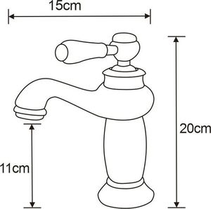 Bateria umywalkowa Mexen Draco stojąca złoty 2