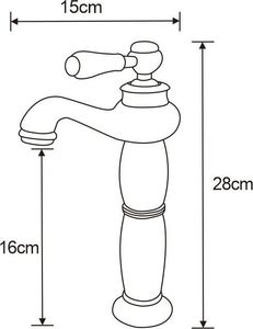 Bateria umywalkowa Mexen Draco stojąca chrom 2