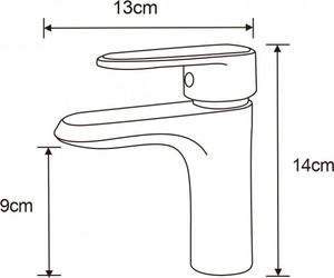 Bateria umywalkowa Mexen Alda stojąca złoty 2