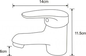 Bateria umywalkowa Mexen Erica stojąca chrom 2
