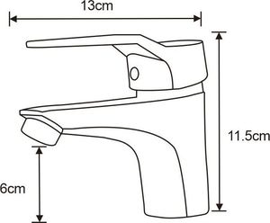 Bateria umywalkowa Mexen Caro stojąca chrom 2