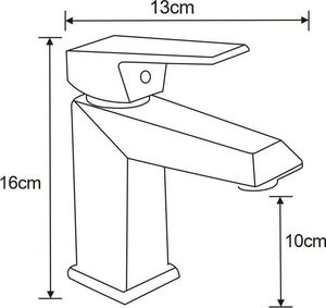 Bateria umywalkowa Mexen Zila stojąca chrom 2