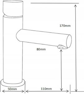 Bateria umywalkowa Mexen Elba One stojąca biały 2