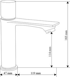 Bateria umywalkowa Mexen Royo One stojąca biały 2