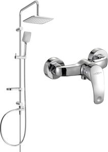 Zestaw prysznicowy Mexen Mexen Sven zestaw prysznicowy natynkowy z deszczownicą i baterią prysznicową Fabia, chrom - 746540262-00 1