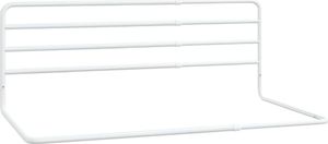 vidaXL Barierka zabezpieczająca do łóżka, biała, (76-137)x55, żelazna 2