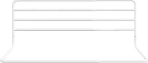 vidaXL Barierka zabezpieczająca do łóżka, biała, (76-137)x55, żelazna 3