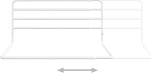 vidaXL Barierka zabezpieczająca do łóżka, biała, (76-137)x55, żelazna 6