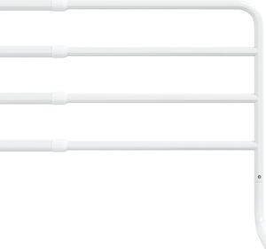 vidaXL Barierka zabezpieczająca do łóżka, biała, (76-137)x55, żelazna 7