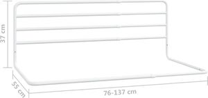 vidaXL Barierka zabezpieczająca do łóżka, biała, (76-137)x55, żelazna 8