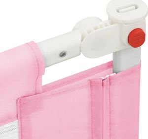 vidaXL Barierka do łóżeczka dziecięcego, różowa, 180x25 cm, tkanina 6