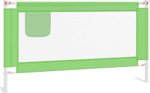 vidaXL Barierka do łóżeczka dziecięcego, zielona, 150x25 cm, tkanina 2