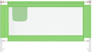 vidaXL Barierka do łóżeczka dziecięcego, zielona, 150x25 cm, tkanina 3