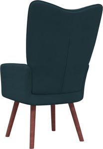 vidaXL Fotel, niebieski, obity aksamitem 5