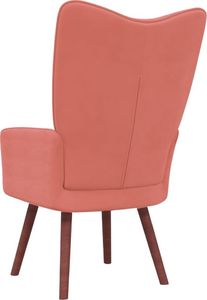 vidaXL Fotel, różowy, obity aksamitem 5