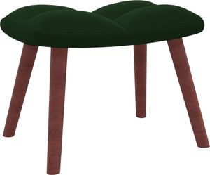 vidaXL Fotel z podnóżkiem, ciemnozielony, obity aksamitem 7