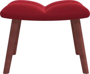 vidaXL Fotel z podnóżkiem, winna czerwień, obity aksamitem 8