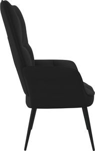 vidaXL Fotel, czarny, obity aksamitem 4