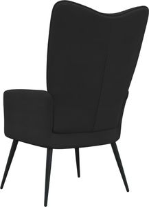vidaXL Fotel, czarny, obity aksamitem 5