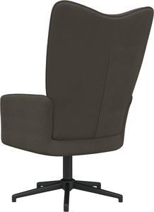 vidaXL Fotel, ciemnoszary, obity aksamitem 5
