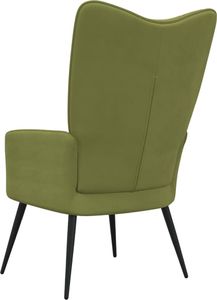 vidaXL Fotel, jasnozielony, obity aksamitem 5