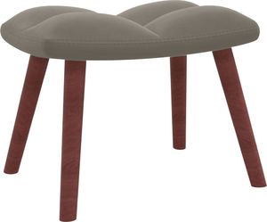 vidaXL Fotel z podnóżkiem, jasnoszary, obity aksamitem 7