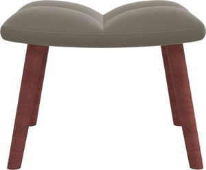 vidaXL Fotel z podnóżkiem, jasnoszary, obity aksamitem 8