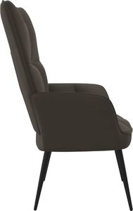 vidaXL Fotel, ciemnoszary, obity aksamitem 4