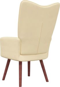 vidaXL Fotel, kremowy, obity aksamitem 5