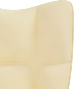vidaXL Fotel, kremowy, obity aksamitem 6