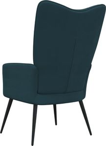 vidaXL Fotel, niebieski, obity aksamitem 5