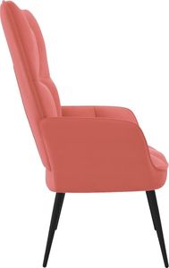 vidaXL Fotel, różowy, obity aksamitem 4