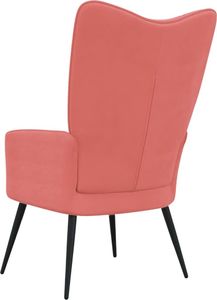 vidaXL Fotel, różowy, obity aksamitem 5
