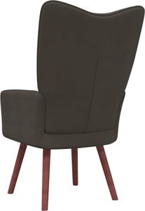 vidaXL Fotel, ciemnoszary, obity aksamitem 5