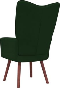 vidaXL Fotel, ciemnozielony, obity aksamitem 5